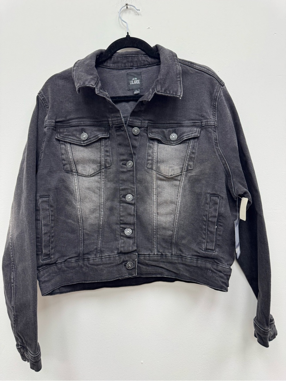Women's Washed Black Denim Jacket harvey